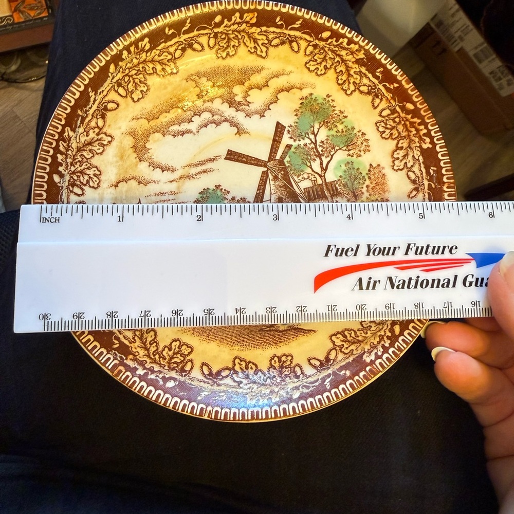 Vintage Ironstone Ware Holland Delft WINDMILL side dish Japan ▬ - Picture 4 of 4